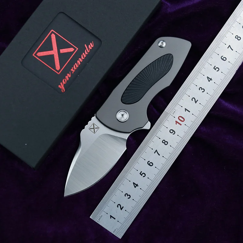 Складной нож XY630 карманный Клинок с шарикоподшипником 14c28n титановой ручкой для