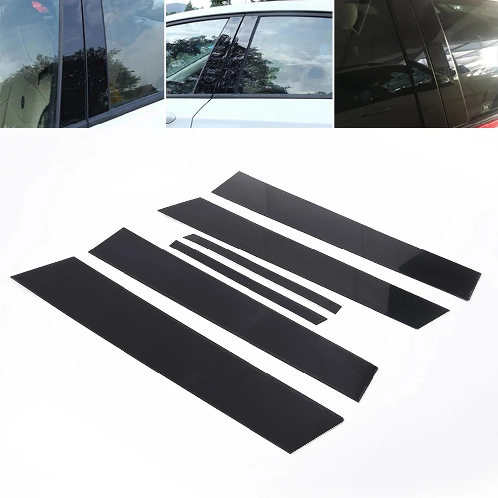 

6 шт., черные стойки для автомобиля Honda Civic 2006-2011