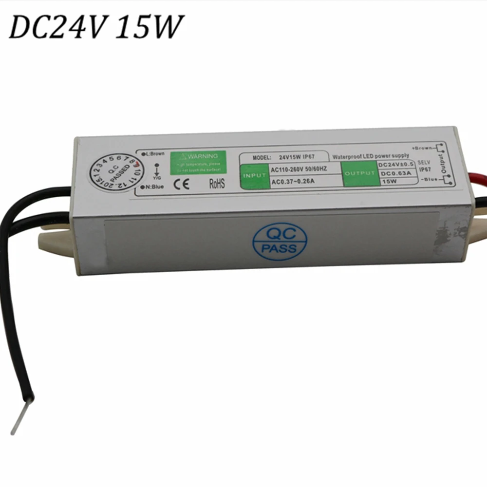 Водонепроницаемый IP67 DC 24V 10W 15W 20W 36W 45W 60W 80W 120W Электронный Драйвер уличный источник