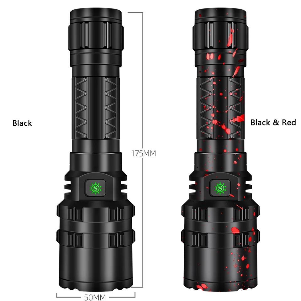 Светодиодный фонарик cree xhp50.2 с зарядкой от usb, растягивающийся ударопрочный мощный перезаряжаемый фонарик 18650 или 26650
