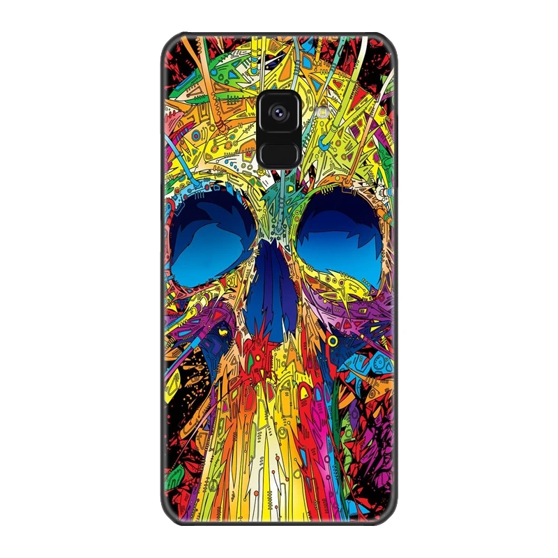 Чехол для телефона Samsung Galaxy A6 A7 A8 2018 A3 A5 2016 2017 силиконовый чехол с черепом Plus