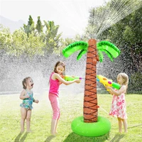 160cm inflatable coconut palm tree water spray toy play water parent child beach lawn party pool inflatable toy