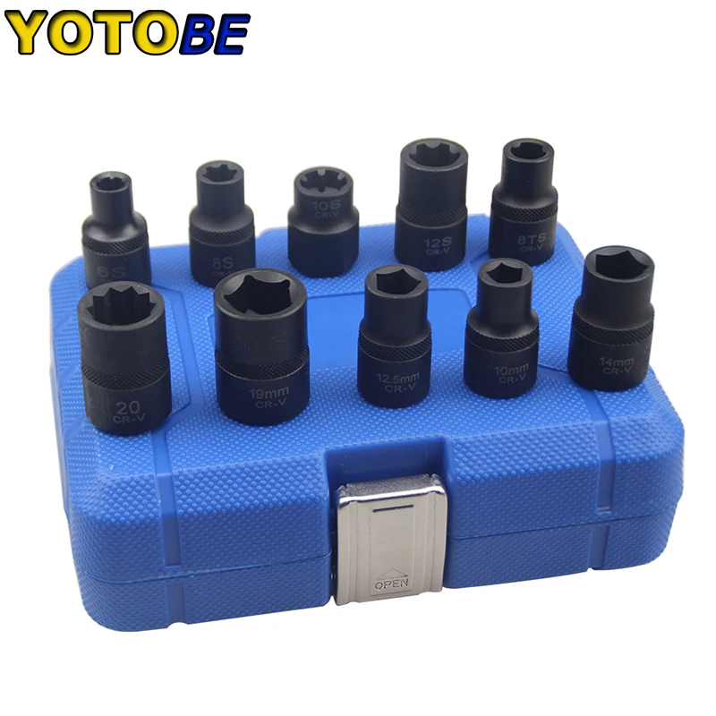 10PC Special Socket Brake Caliper Engine Head Screw Sockets For Nissan Subaru ford Peugeot