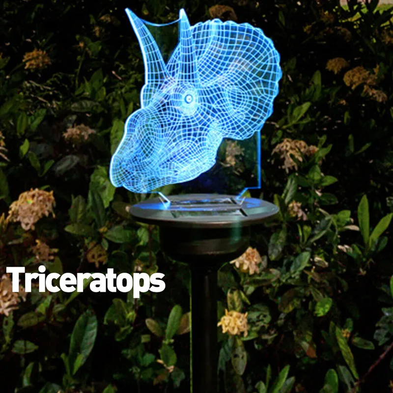 Новый продукт солнечный садовый светильник светодиодный с 3D животным орнаментом