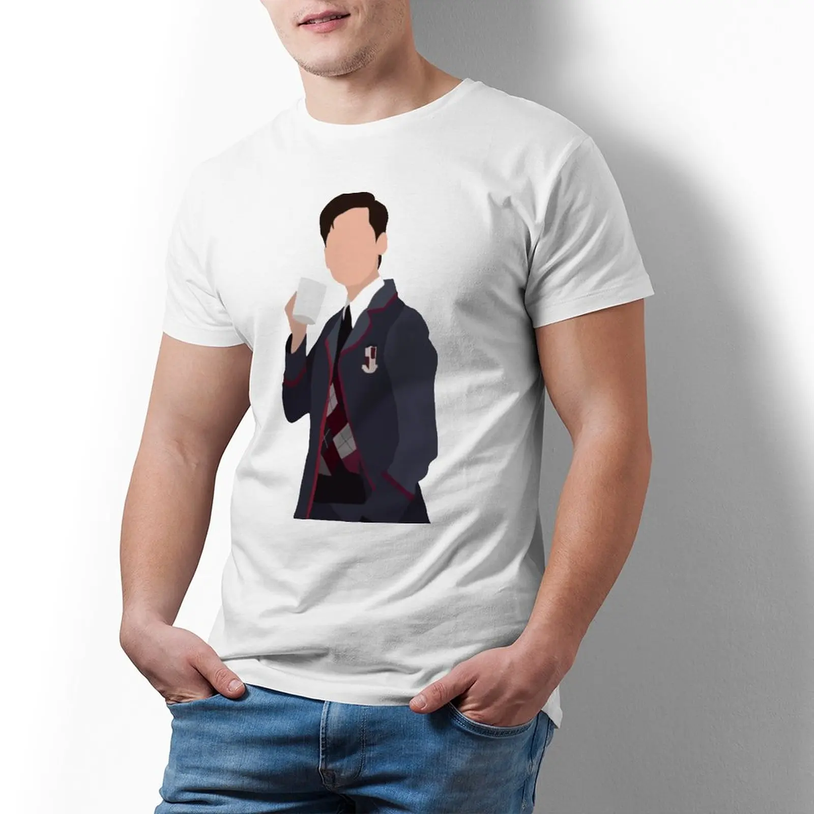 

Футболка мужская с принтом зонтика и коротким рукавом, 100 хлопок