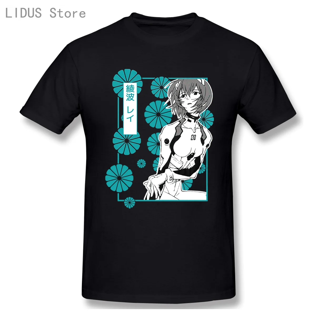 Men T-shirts Ayanami Rei Ikari Shinji Asuka Langley Soryu Anime Graphic Print Tshirts Streetwear S-6XL T-Shirt