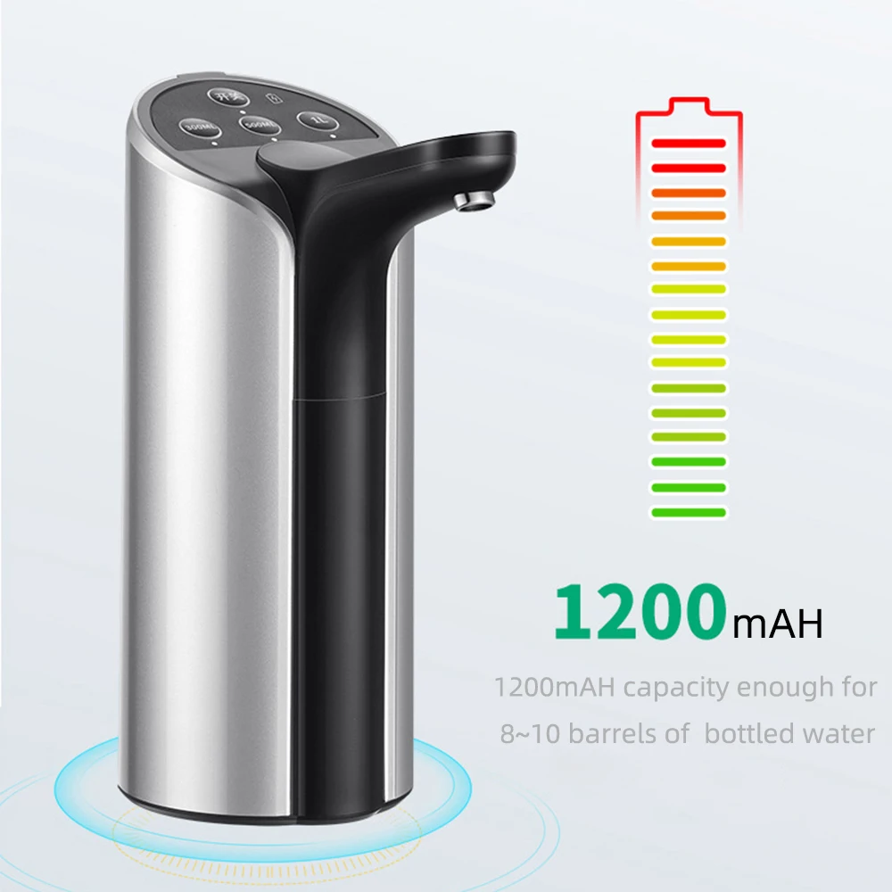 Стерильная портативная электронная бутылка для питьевой воды, насос, usb зарядка, диспенсер для воды, сока, для улицы, дома, универсальный тип 12,5x17 см