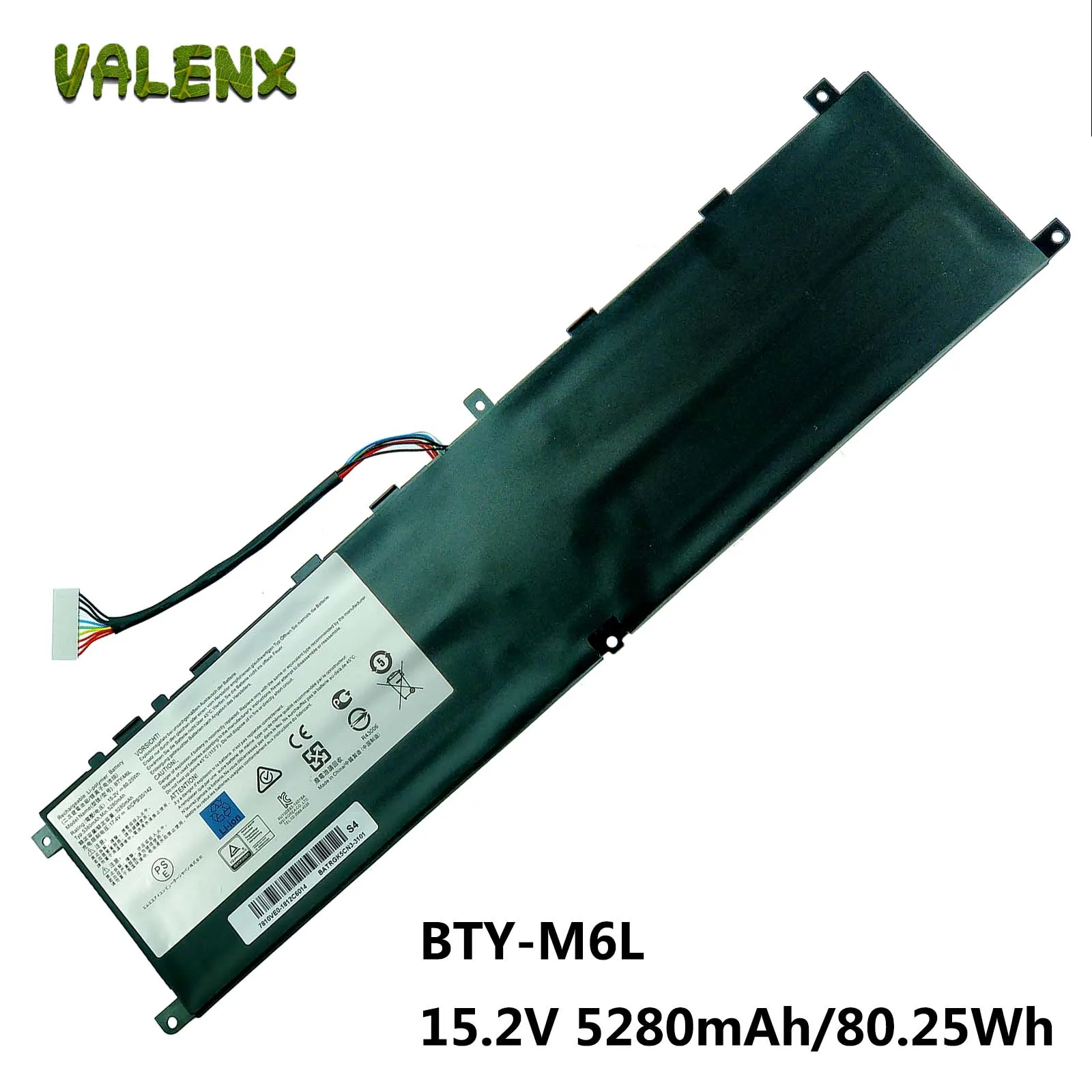 

80.25W Laptop Battery BTY-M6L 4ICP8/35/142 FOR MSI GS65 GS75 P65 P75 WS65 WS75 PS63 PS42 MS-17G1 MS-16Q2 MS-16Q3 MS-16Q4 MS-17G2