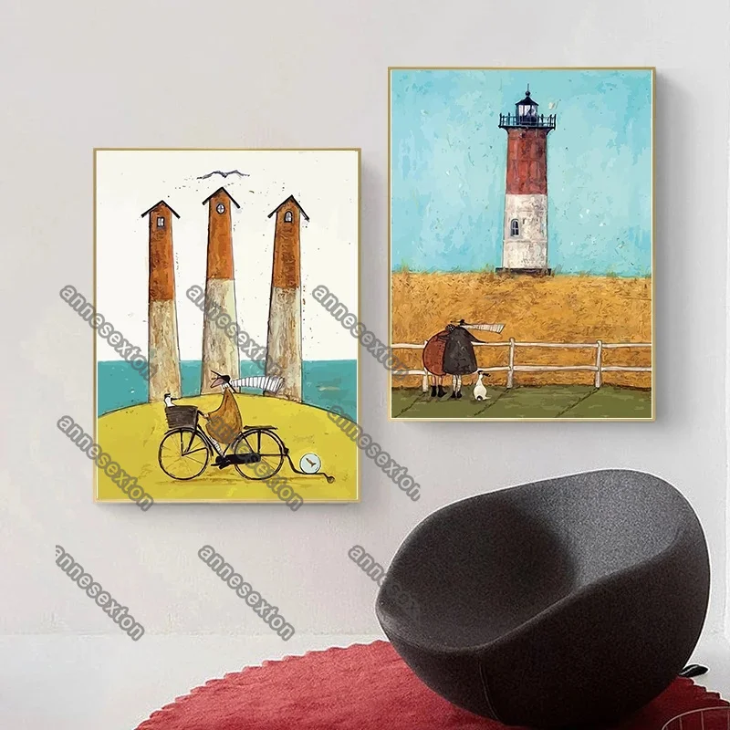 

Modern Style Canvas Abstract Pictures with Love Still Life Families or Lovers Painting Poster for Nursery Rooms Wall Decoration