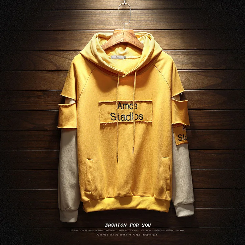 

Men's Sweatshirt Fashing Loose LongsleevesHap Hop Embroidered Men's Hoodies Casual Streetwear Oversized Autumn Man Clothing