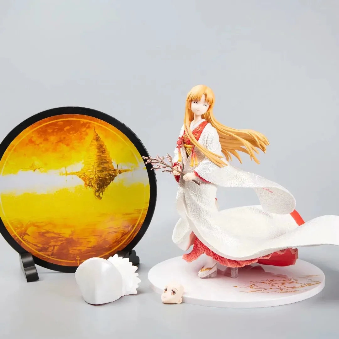 

25cm Japanese Anime F:NEX Sword Art Online Asuna Shiromuku PVC Action Figure Toy Sexy Girl Adult Collection Model Doll Gifts
