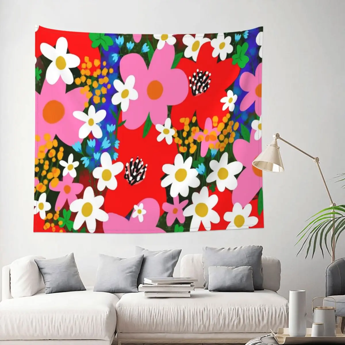 

Tapestry Flower Power Floral Nature Art Decor Wall Room Home Decoration Hanging Bedroom Kawaii Aesthetic Style