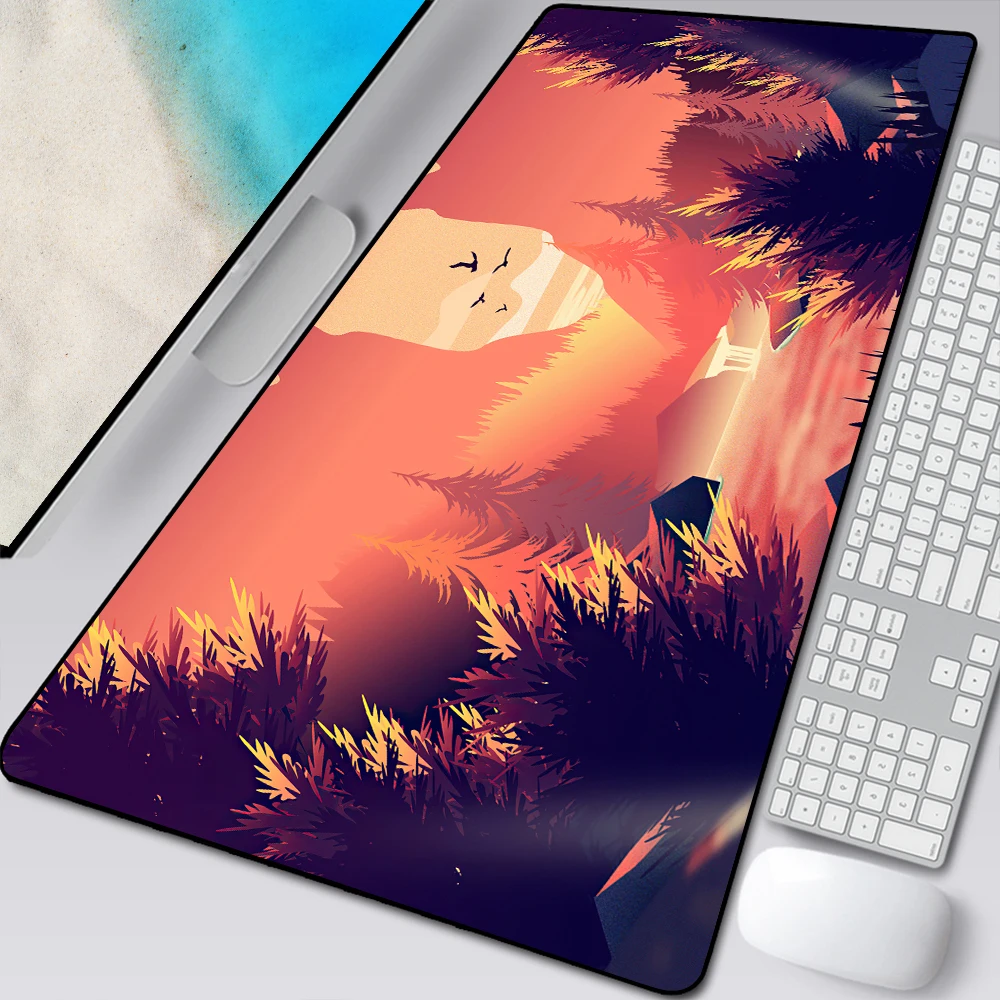 mousepad for deep forest firewatch laptop gamer mousepad gaming mouse pad large locking edge keyboard 90x40 cm deak mat free global shipping