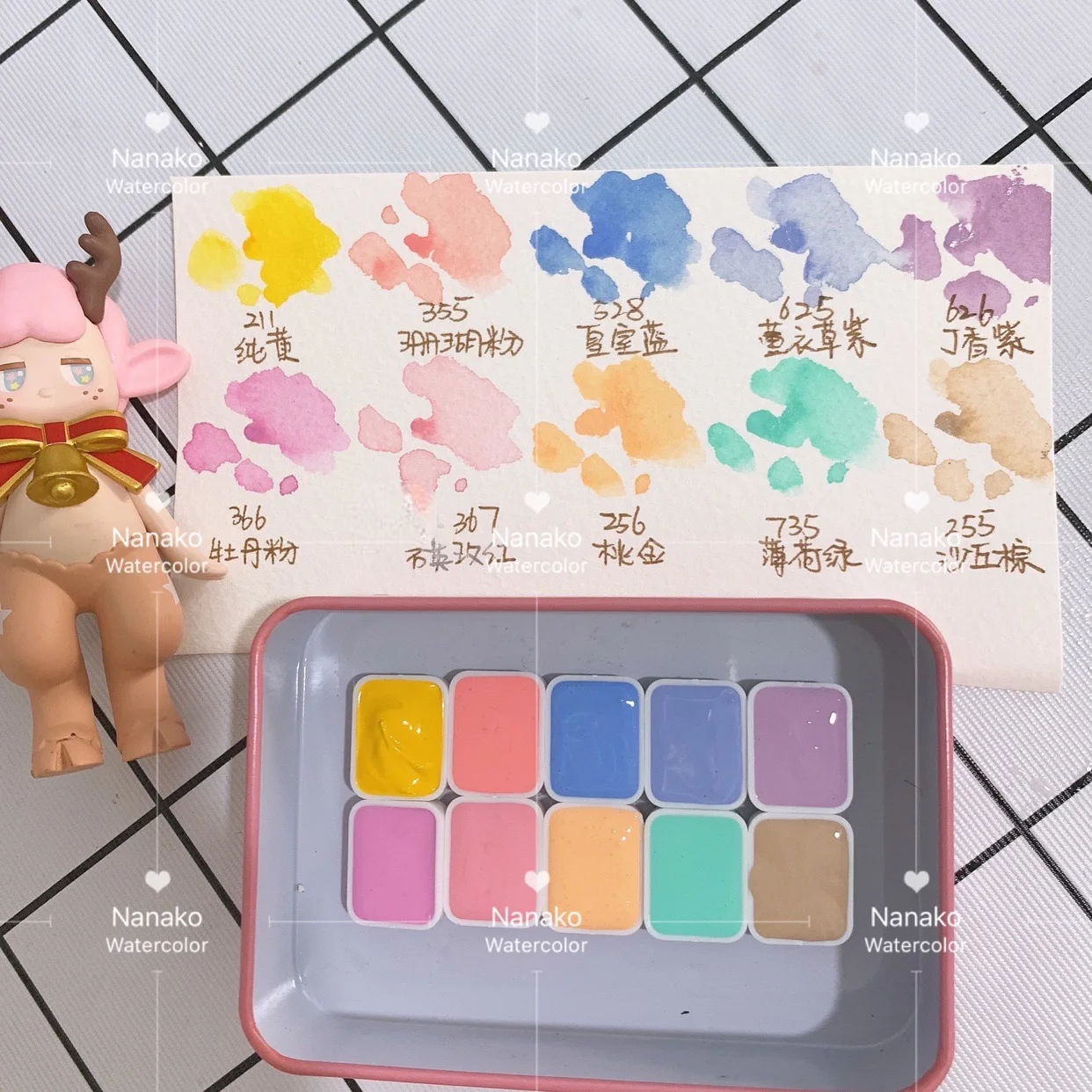 Русская белая ночная художница макарун конфетный цвет ed акварель маленькая