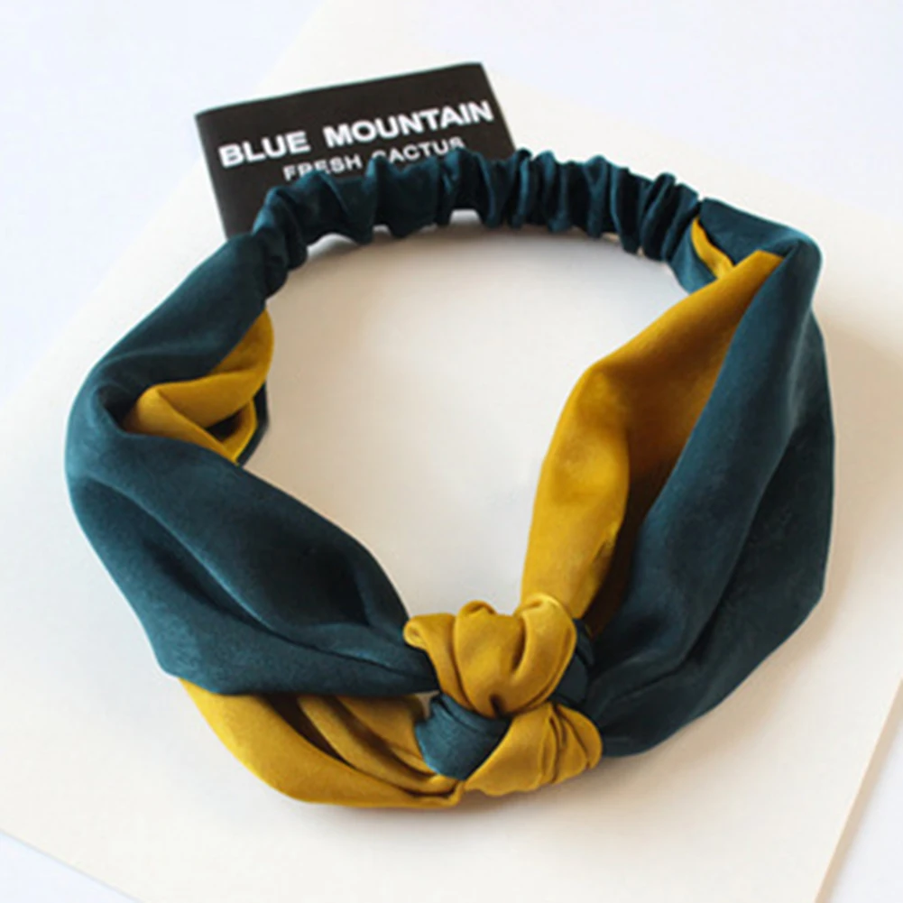 

Women Hairband Wide Headband Flower for Girl Hair Accessories Cross Knot Turban Classic Striped Headwear Fashion No Splip Band