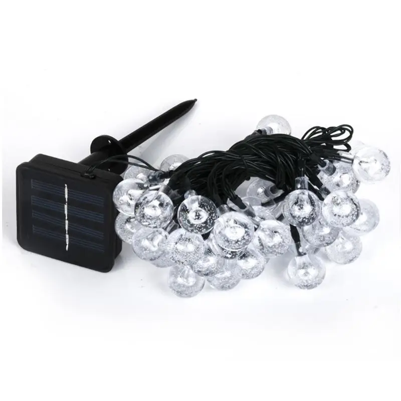 

Solar Led Crystal Globe Ball Snowflake 5M/10M Holiday String Lights RGB Garden Christmas New Year Outdoor Decor Fairy Garlands