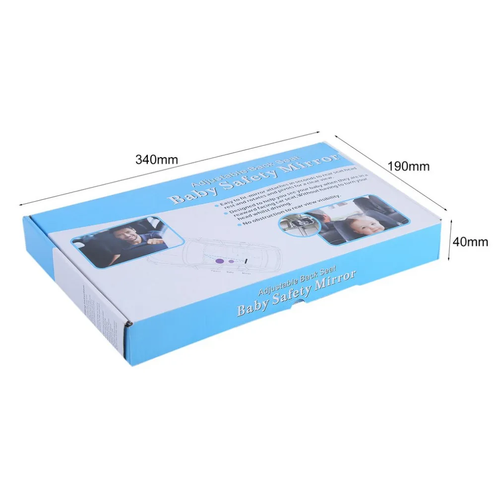 

Adjustable Belt Back Seat Car Inner Mirror Square Facing Rear View Headrest Mount Mirror Safety Baby Kids Monitor Car Styling