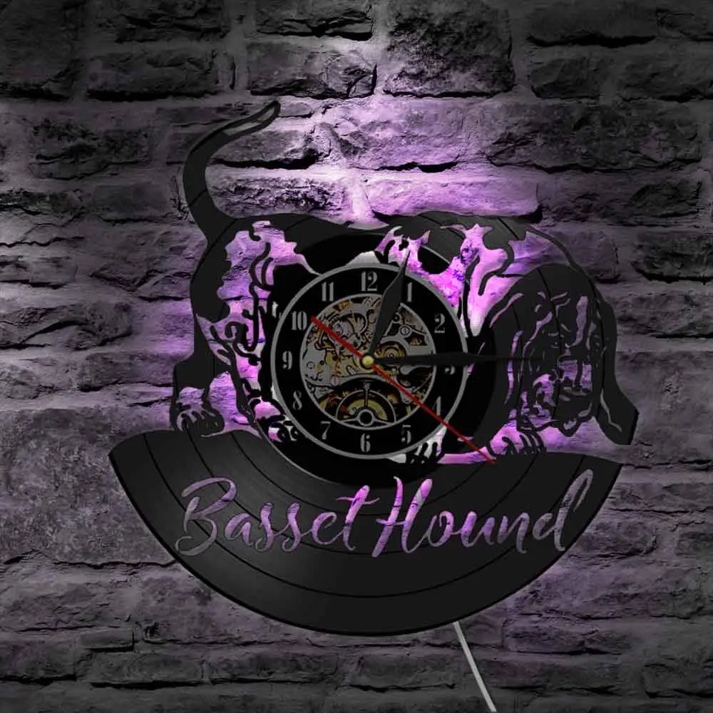 Настенные часы bассет для собак родных ранней яркости подарок на новоселье