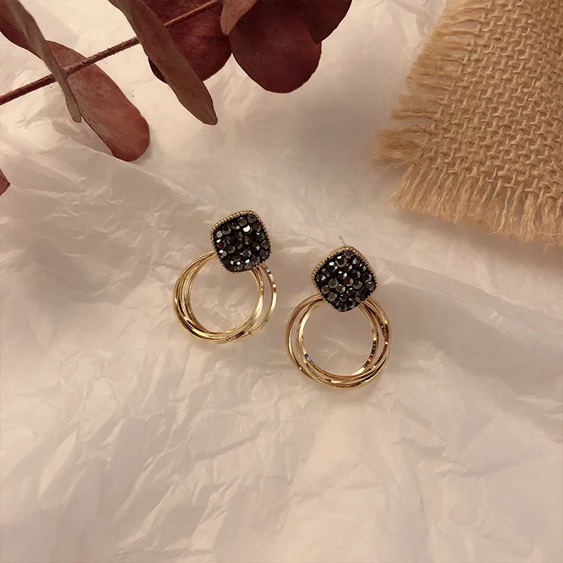 Южная Корея Dongdaemun чистая красные серьги серебряные иголки женские 2019 новые
