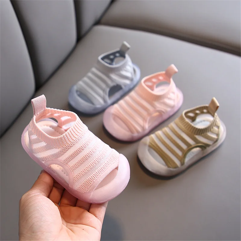 Сандалии DIMI детские дышащие удобная мягкая подошва летняя вязаная обувь для