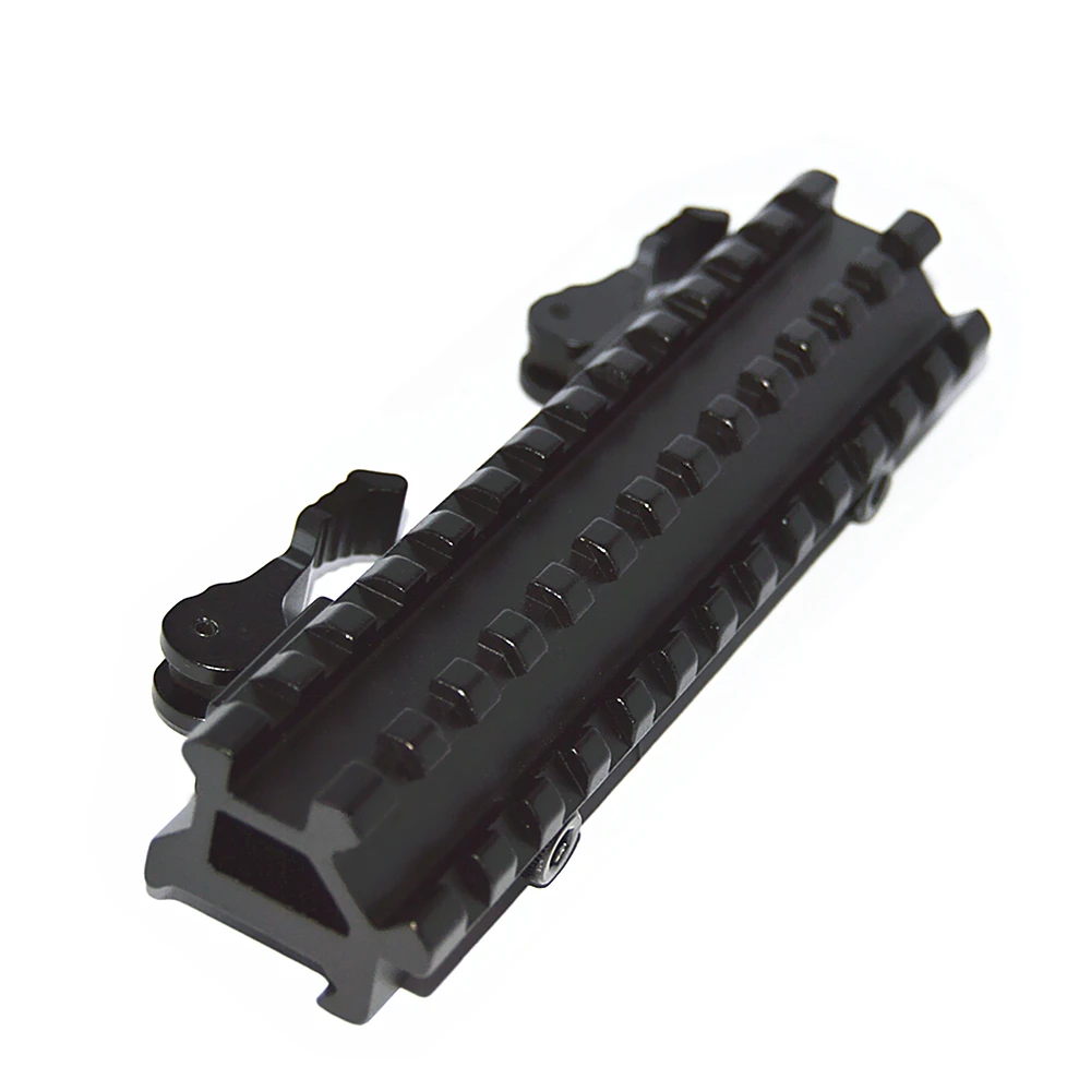 Тактическое крепление QD двойная рейка 13 ячеек Угловое рельсовое для прицела