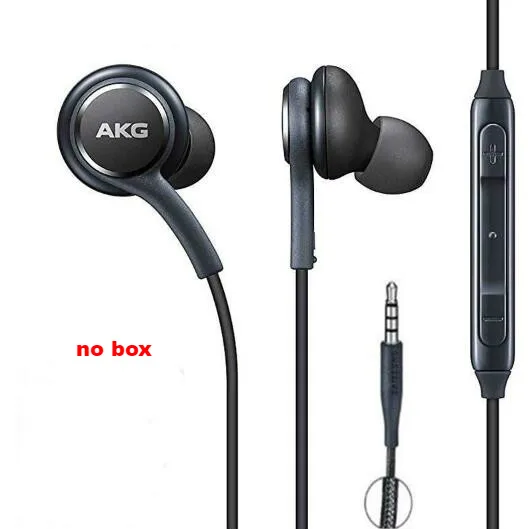 black no box S8 IG955 Earphones 3.5mm In-ear Wired Mic Volume Control Headset for huawei xiaomi Samsung Galaxy S10 S9 S3 S7 S6 S5 Smartphone - Цвет: black no box