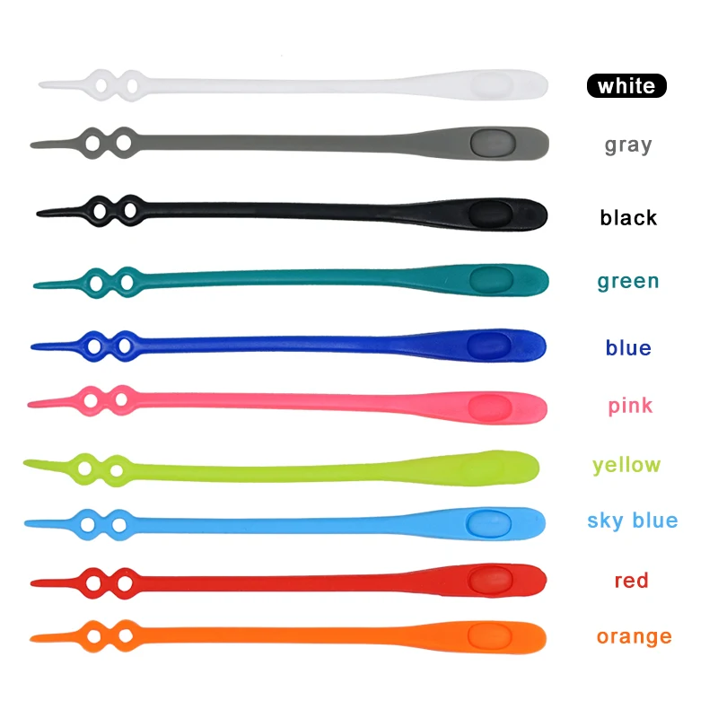 

Adults Kids Waterproof Silicone Lazy Shoelaces Tieless Shoes Accessories Rubber Elastic Shoe Laces 12pcs/pack