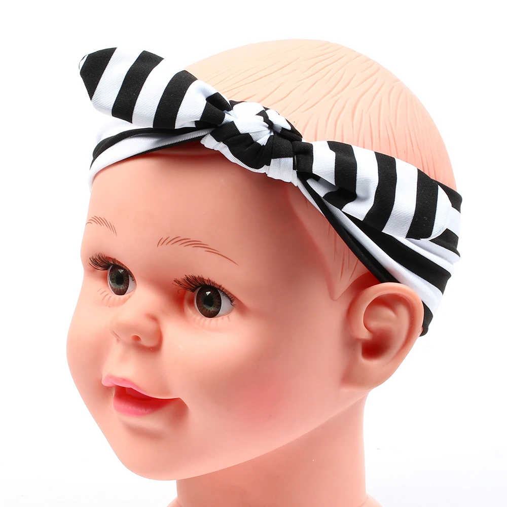 striped baby headband girl Infant hair cloth accessories band bow turban newborn Headwear hairband Gift Toddler children | Детская