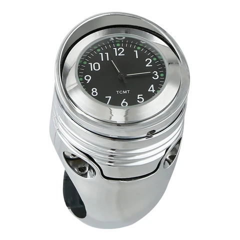 Универсальные алюминиевые часы с креплением на руль 1 1/4 дюйма 1,25 дюйма для Harley Touring Custom Cruiser Chopper 32 мм, аксессуары для мотоциклов