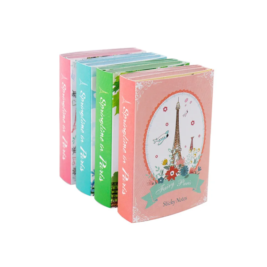 20books/pack Cartoon Tower Memo Pad Lovely Sticky Note Diy Message Paper Notepad Gifts for Girls Boys School Supply