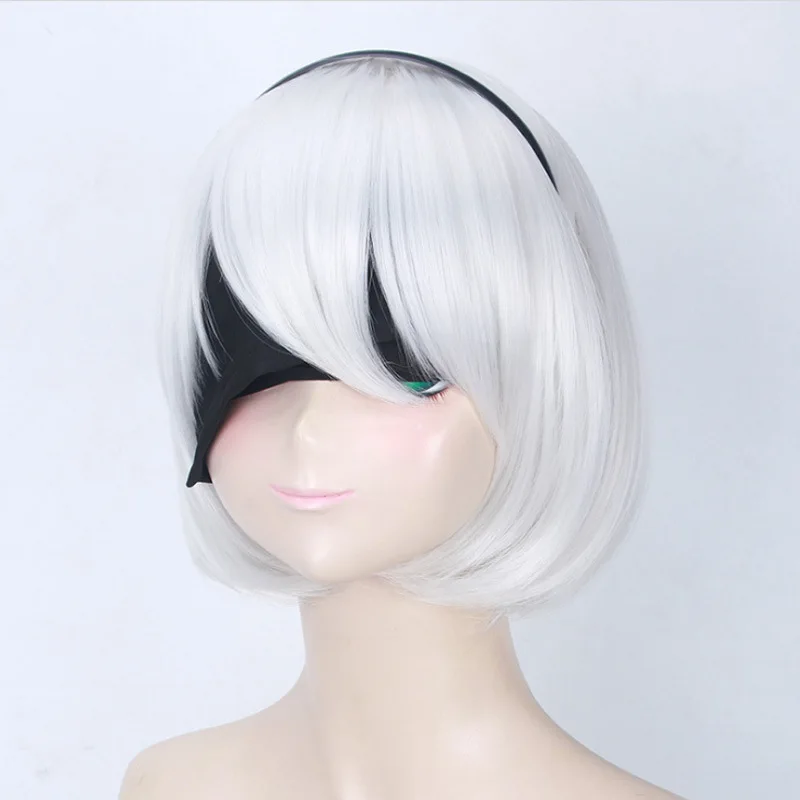 Парик для косплея по мотивам игры NieR: Automata парик YoRHa No.2 тип B 2B YoRH 2A из