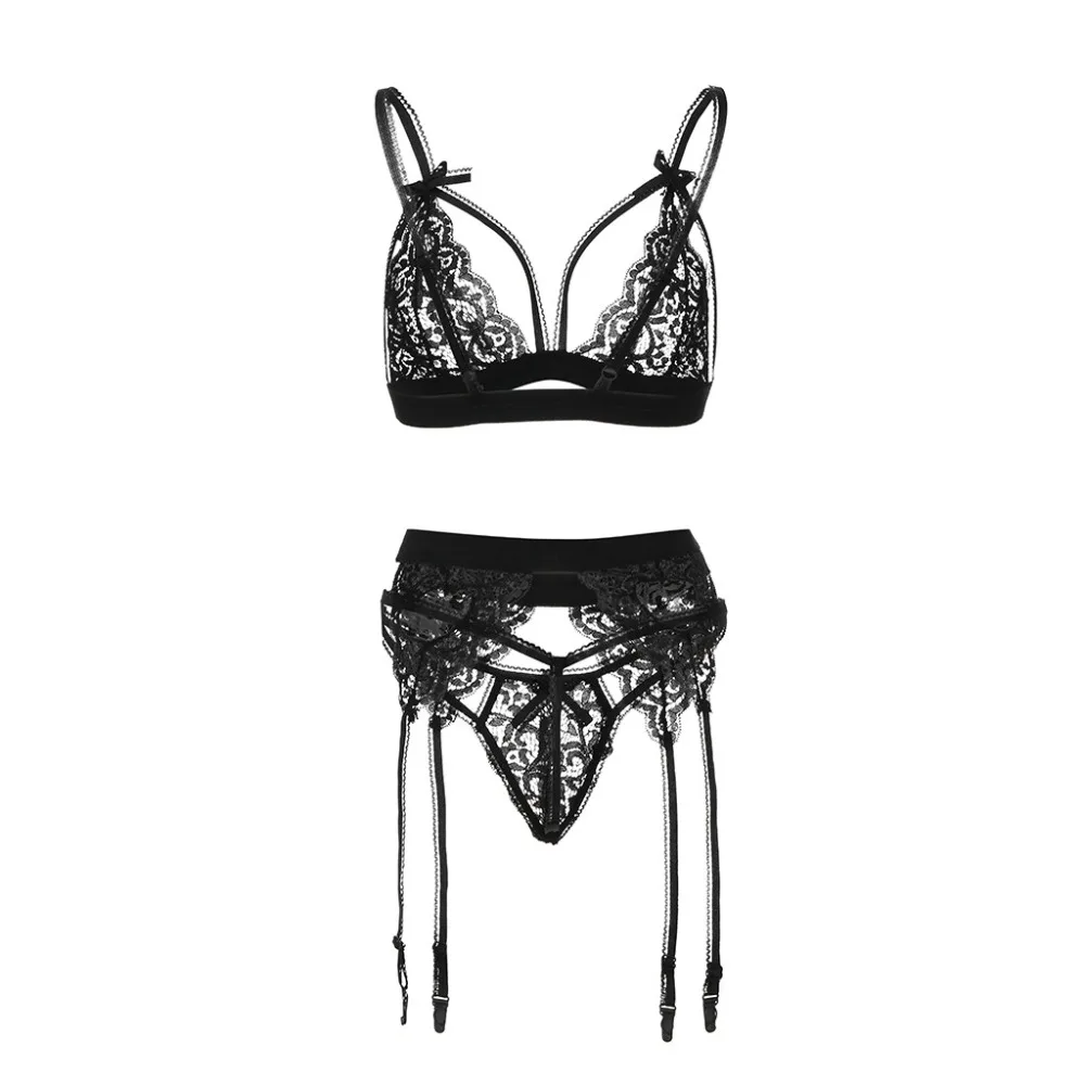 Сексуальное женское нижнее белье Seksi Babydoll пижамы кружевной бюстгальтер трусики Ropa sexi mujer набор набедренных повязок sujetador abierto N3