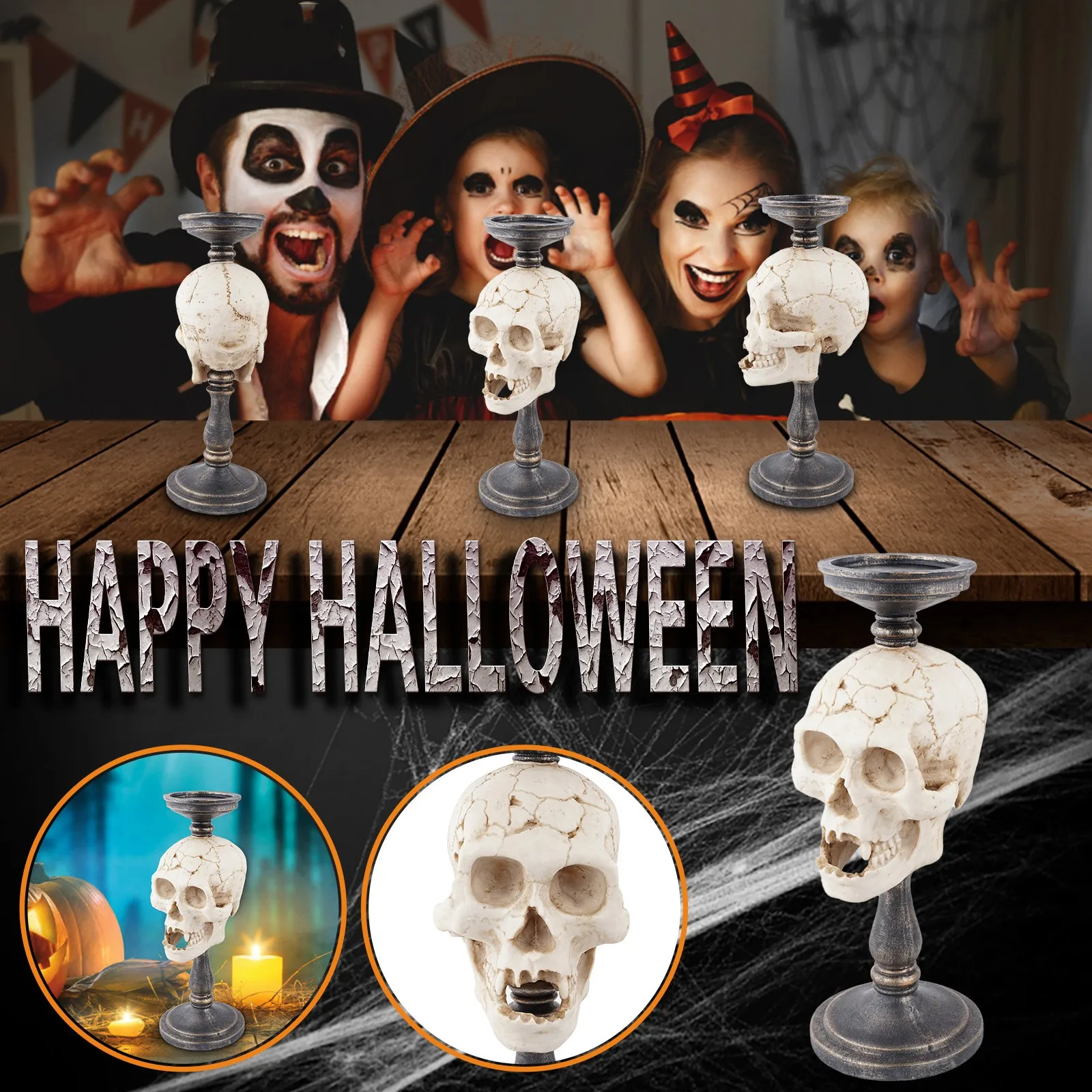 3 сторонний подсвечник в виде черепа форма из смолы сделай сам имитация пластыря