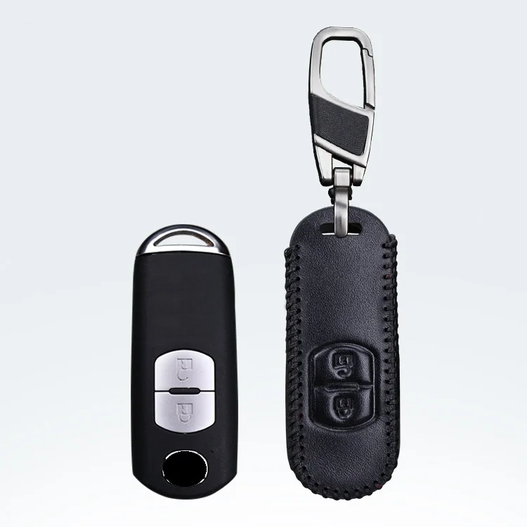 Кожаный Автомобильный Брелок с дистанционный ключ чехол Fob для Mazda 2 3 6 Atenza Axela CX 5 CX5