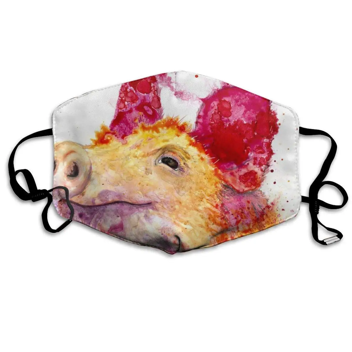 

Маска от пыли Happy Red Pig, маска с регулируемыми петлями для ушей для вечеринки, прохладный хлопковая маска для губ для детей, подростков, мужчин...