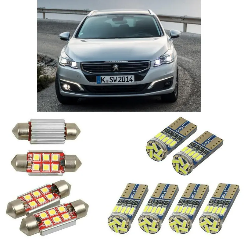 Светильник для peugeot 508 sw mk1 8e estate 2010 автомобильные аксессуары освещение номерного