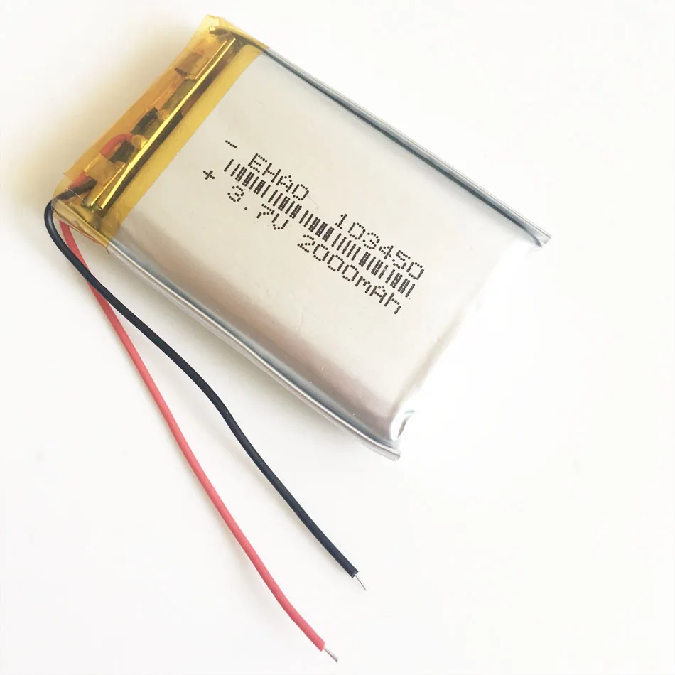 3 7 V 2000mAh lipo полимерная литиевая аккумуляторная батарея 103450 для gps навигатора DVD