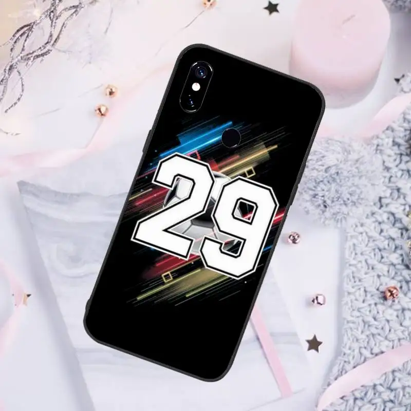 

Football Lucky number And letter Phone Case For Xiaomi Redmi 4x 5 plus 6A 7 7A 8 mi8 8lite 9 note 4 5 7 8 pro