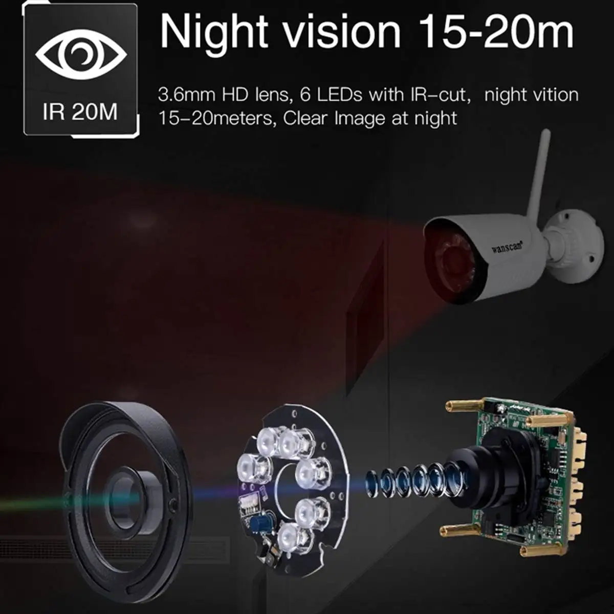Домашняя солнечная энергетическая система K22 1080P Wi Fi IP Камера H.264 Беспроводной CCTV