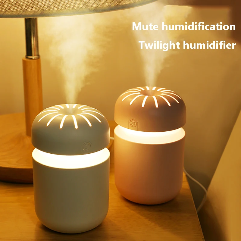

Twilight Air Humidifier 300ml Ultrasonic Cool Mist Aroma Air Oil Diffuser Romantic Color LED Lamp USB Humidificador for Home