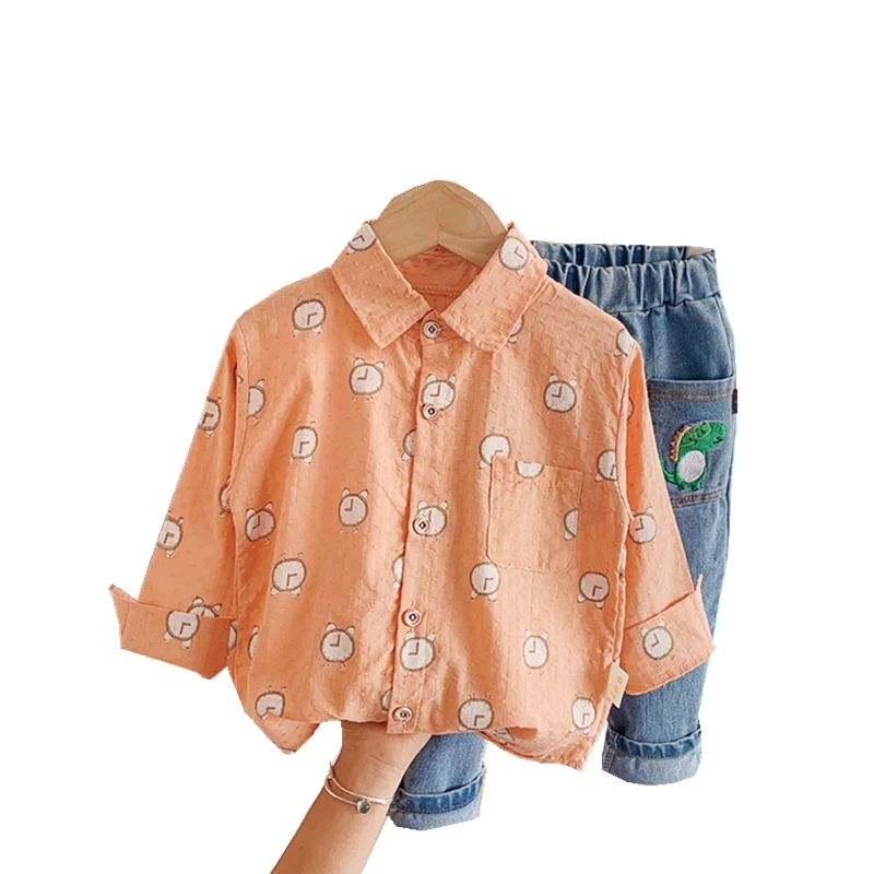 

New Autumn Baby Boys Clothes Children Cotton Shirt Pants 2Pcs/Sets Spring Toddler Fashion Costume Infant Outfits Kids Sportswear