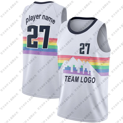 

2021 Mens New American Basketball Jersey Clothes #27 Denver Nuggets Jamal Murray European Size Ball Pants T Shirts Cool Tops