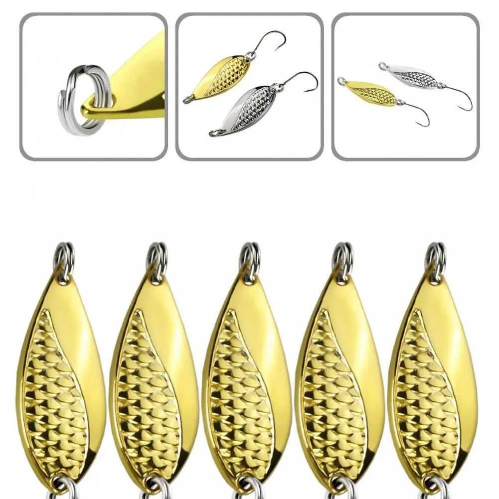 

Mini 5Pcs/Set High Quality Snake Hard Spinner Spoon Lure Metal Sequins Baits Zinc Alloy Lure Bait Solid for Freshwater