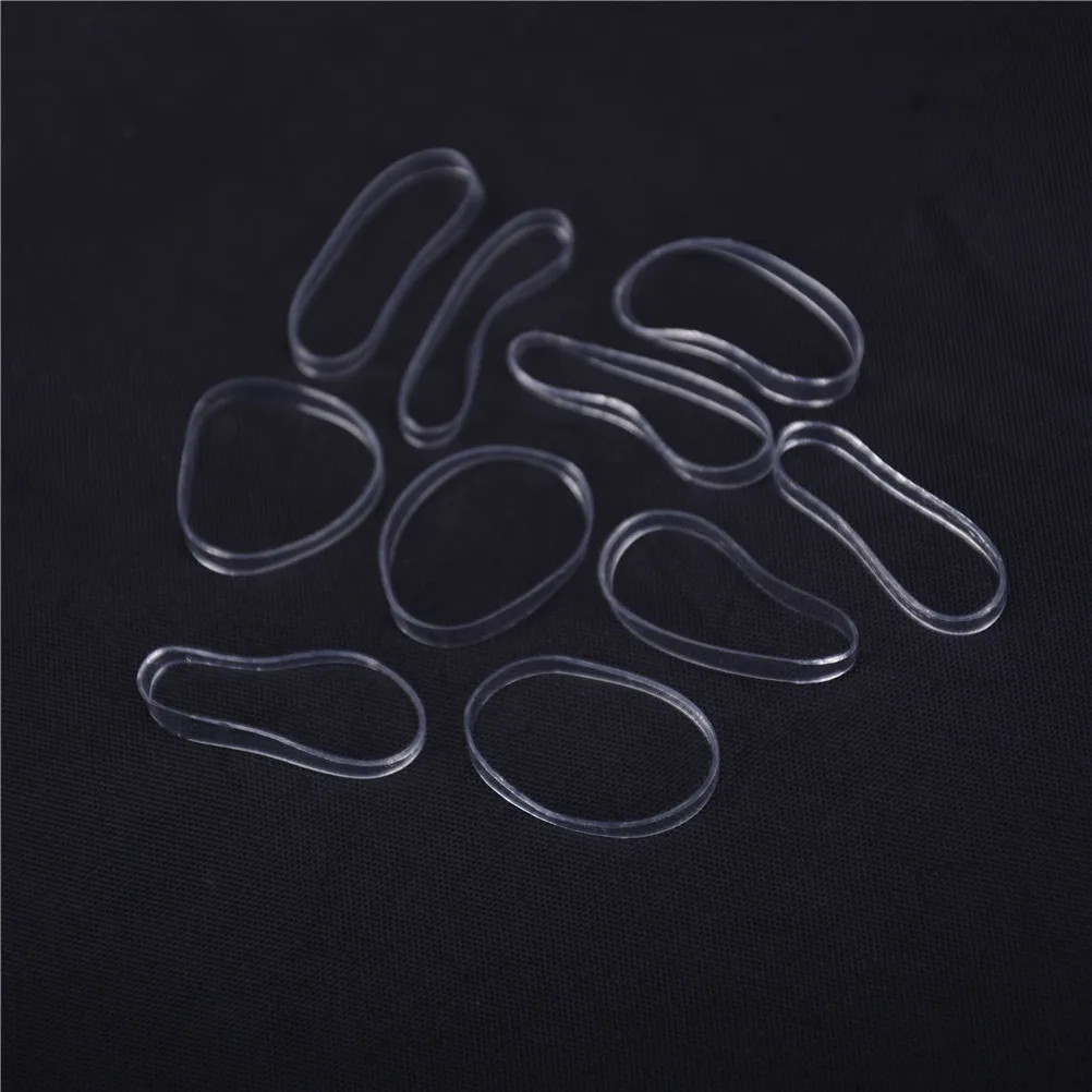 500 Uds soporte de cola de caballo transparente banda de goma el&aacute;stica gomas para atar el pelo anillos-1