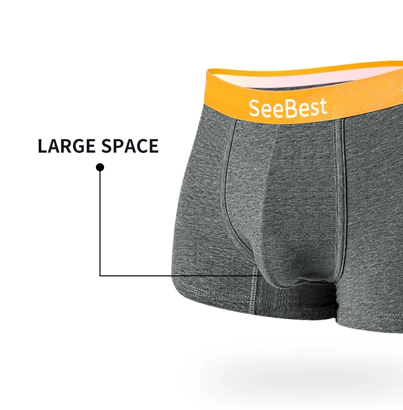 SeeBest нижнее белье, мужские боксеры, трусы для мужчин, зимние хлопковые удобные дышащие женские разноцветные трусы с низкой посадкой, Размеры s m