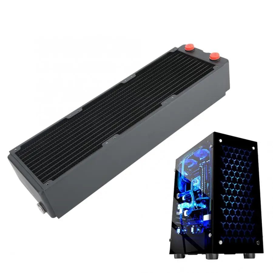 Компьютерный радиатор для водяного охлаждения 3 слоя 12 трубок 65 мм медный