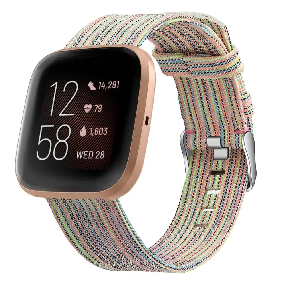 Холщовый ремешок на запястье для умных часов Fitbit Versa 2 спортивный браслет Fit bit Versa2