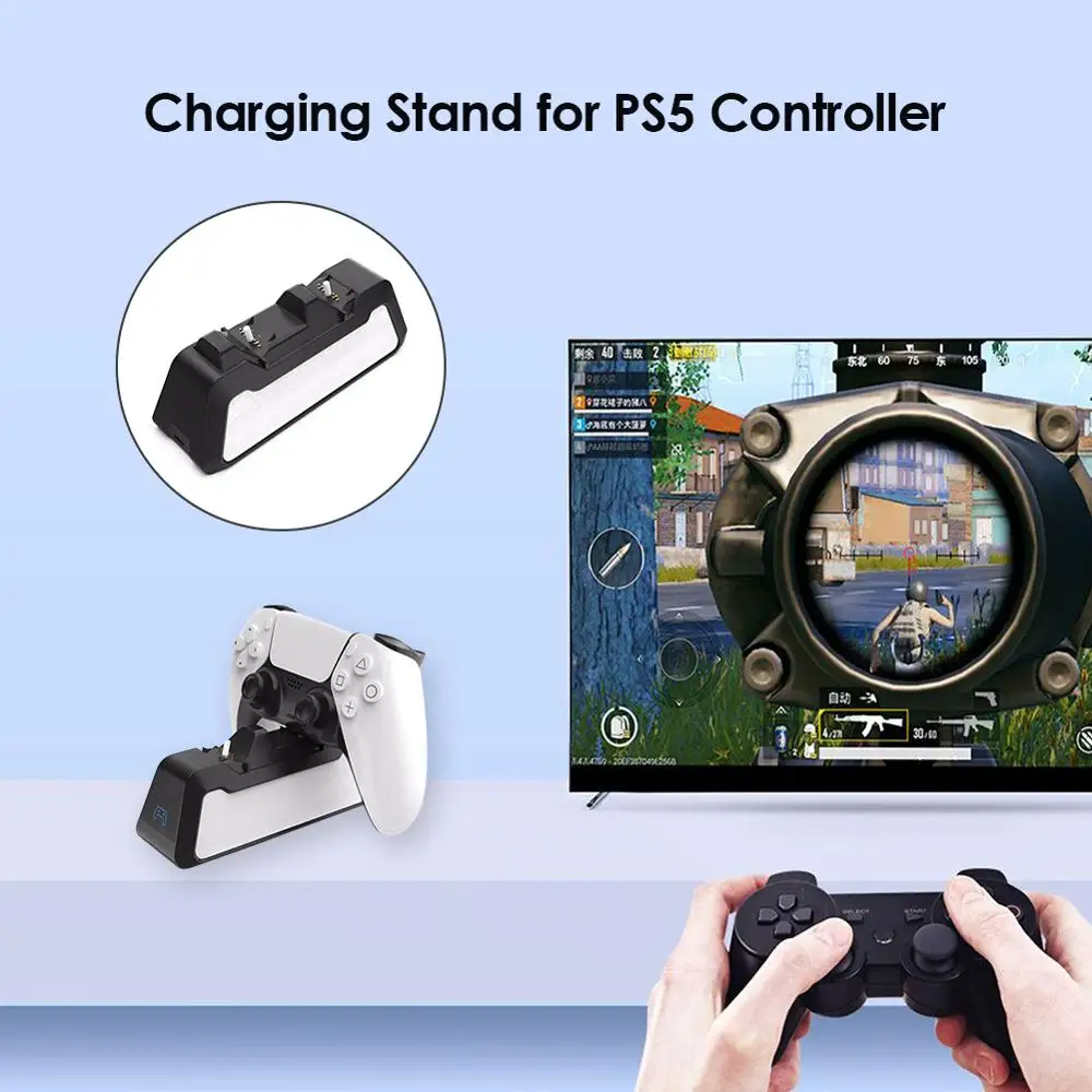 dual fast charger for ps5 wireless controller usb type c charging cradle dock station for sony ps 5 joystick gamepad accessories free global shipping