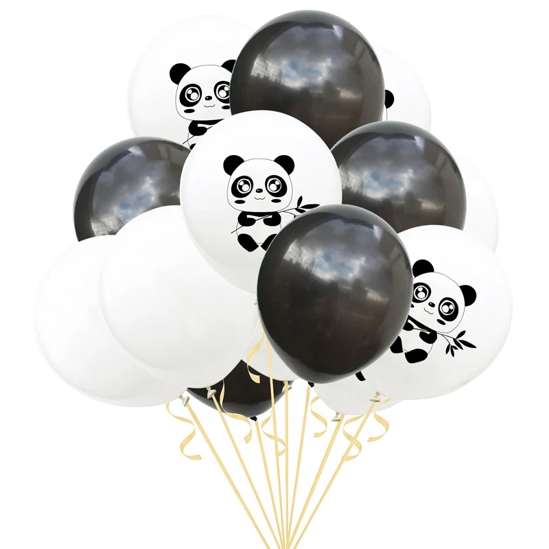 12 дюймов мультяшный латексный шар с принтом панды золотые зеленые шары конфетти