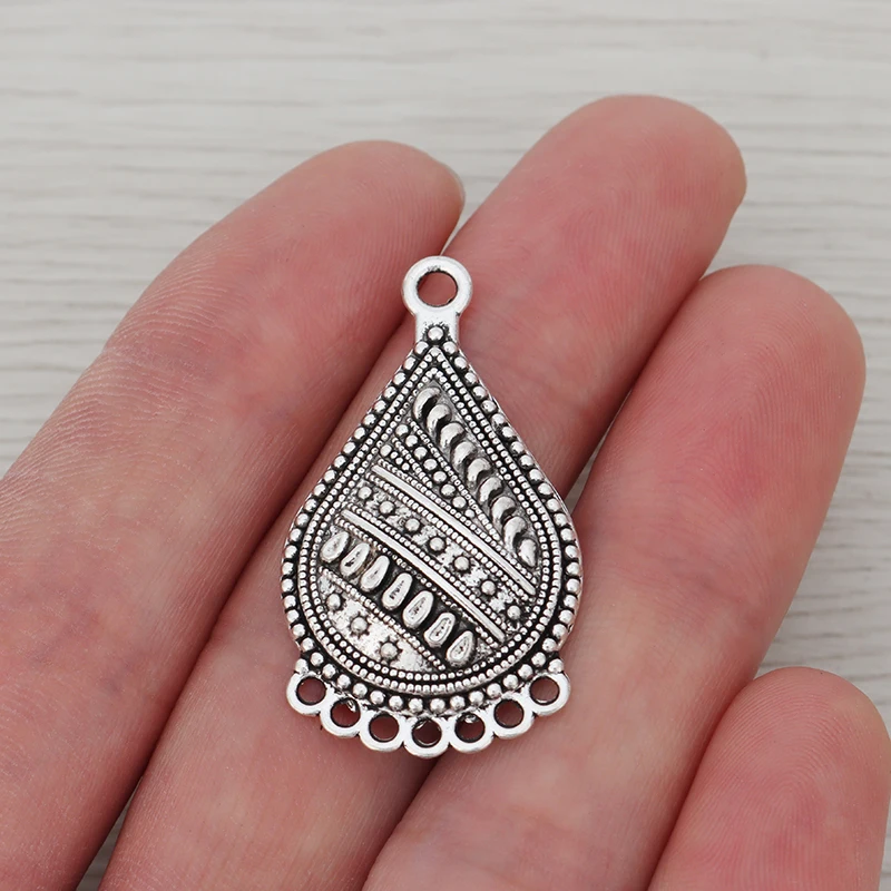 20 x тибетское серебро Boho Waterdrop Многожильный Жемчужное ожерелье серьги